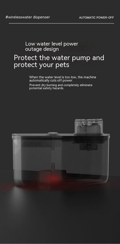 Stainless Steel Plate Household Pet Cat Dog Intelligent Wireless Water Dispenser
